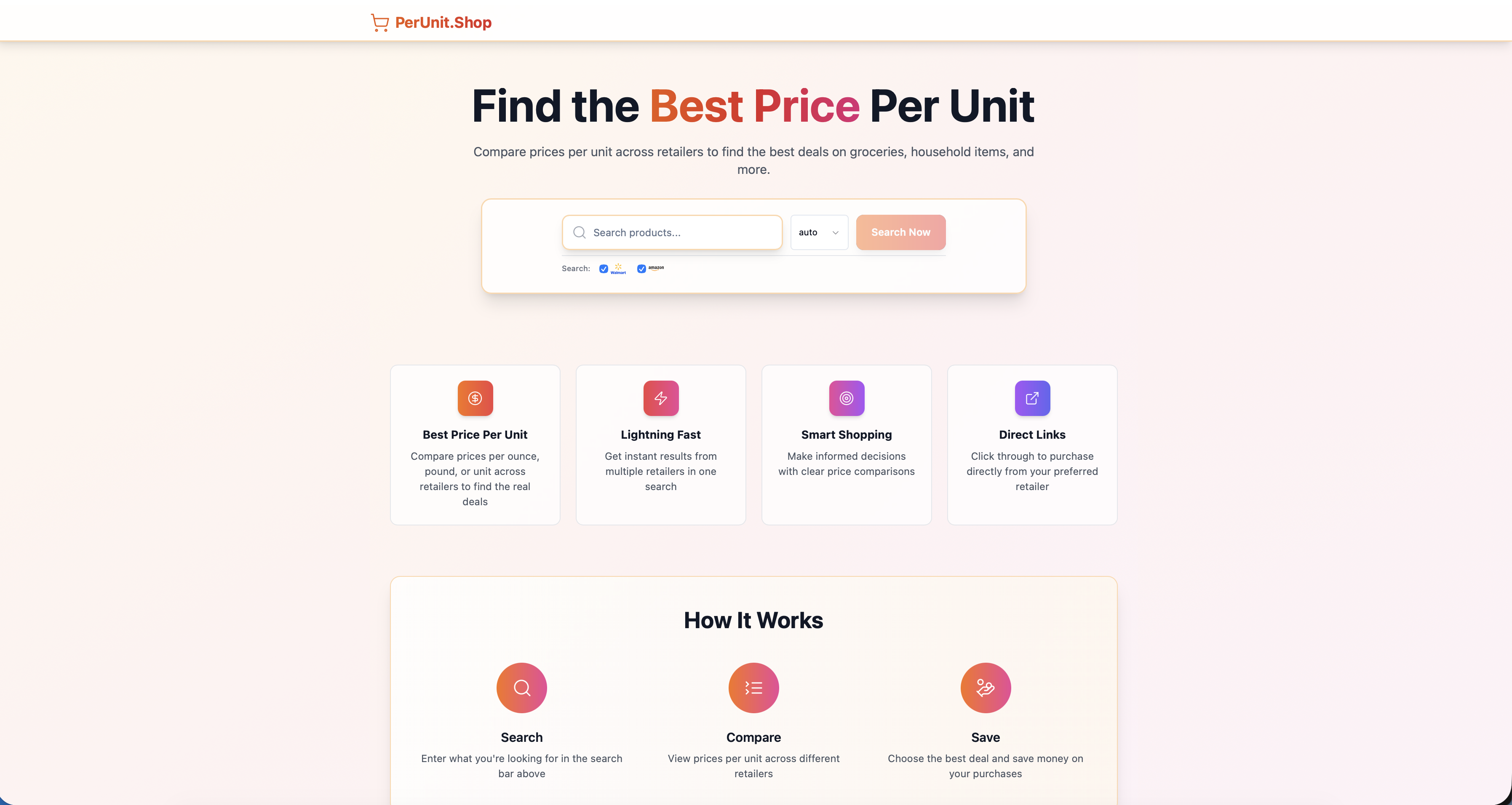 PerUnit.Shop Interface